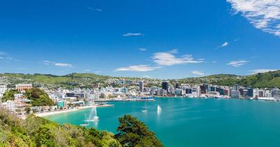 Wellington Harbour / die Sicht auf Wellington