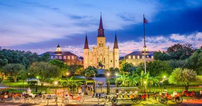 New Orleans - Die St. Louis Kathedrale von New Orleans auf dem Jackson Square