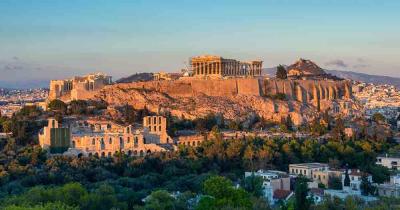 Athen - Blick auf die Ruinen der Stadt