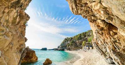 Korfu - Blick auf den traumhaften Strand