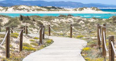 Formentera - Weg zum weissen Sandstrand