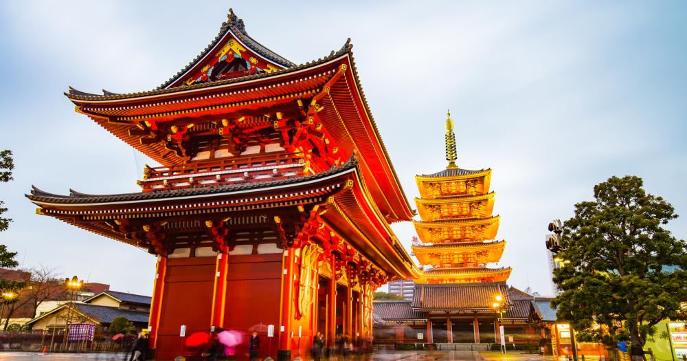 Tokio - Blick auf den Senso-ji Temple