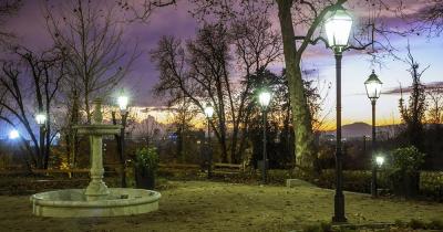 Gornji Grad-Medvescak - abendlicher Park in Zagreb