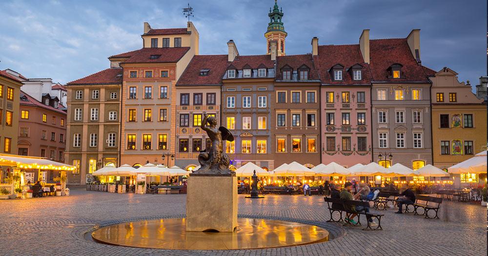 Warschau - Meerjungfrauen Statue