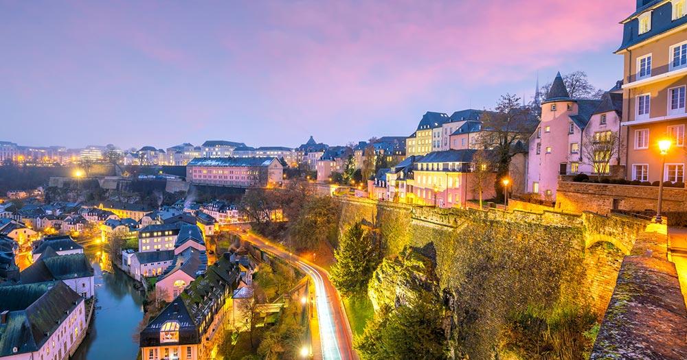 Luxemburg - abendlicher Panoramablick