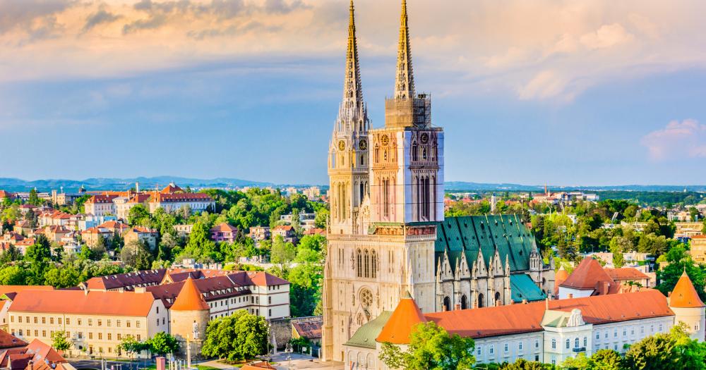 Zagreb - Blick auf die Kathedrale von Zagreb