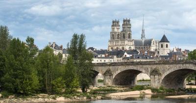 Orléans / Orleans-Blick von der Loire