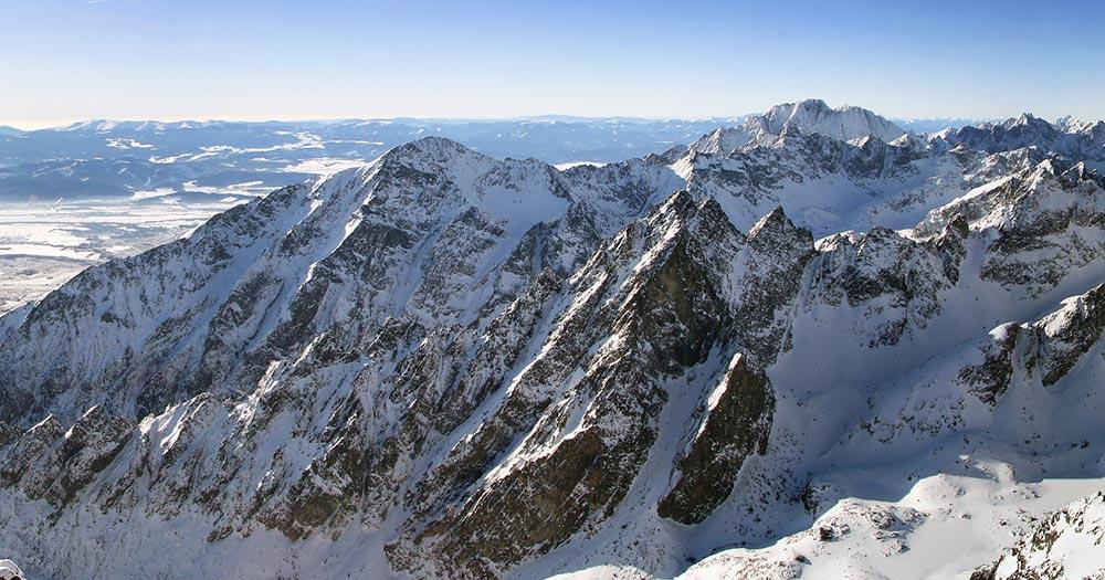 Nationalpark Hohe Tatra / Berge mit Schnee in der Slowakei