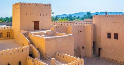 Festung von Nizwa - Nahaufnahme der Festung von Nizwa in Oman