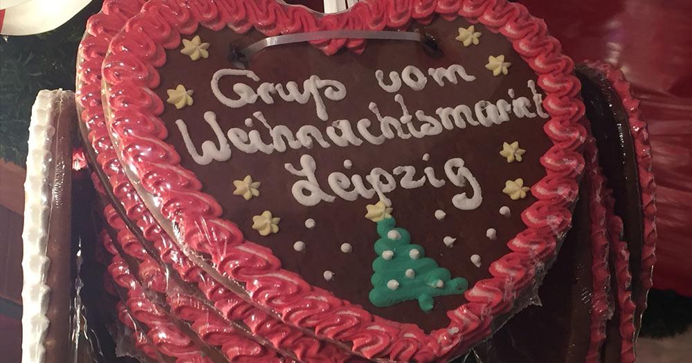 Leipziger Weihnachtsmarkt -  Lebkuchenherz aus Leipzig