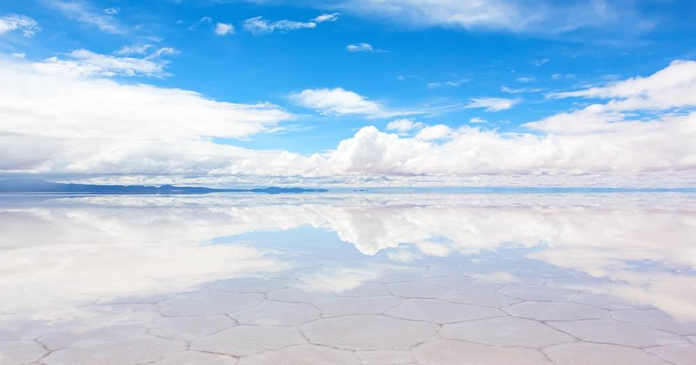 Der Salar de Uyuni - Der größte Salzsee der Welt - natürlicher Spiegel
