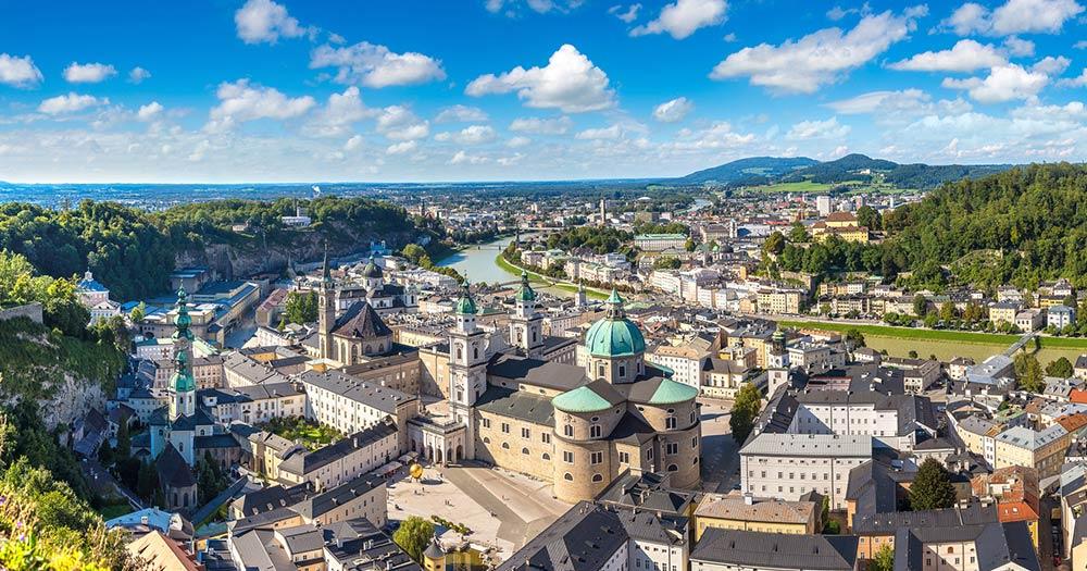 Salzburg - Panoramablick auf die Altstadt von Salzburg
