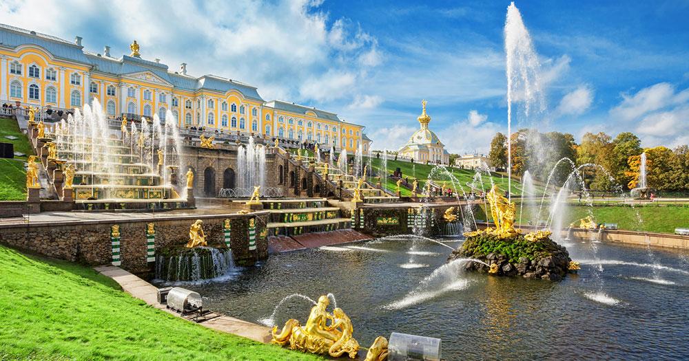 Sankt Petersburg - Die großen Springbrunnen von Pertergof