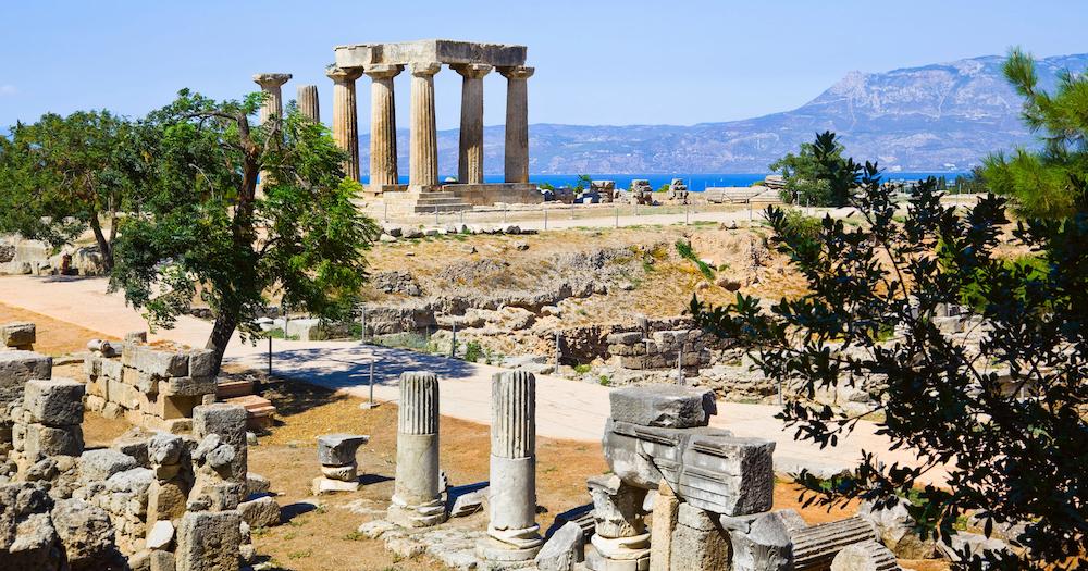 Korint - Tempelruinen in Korinth