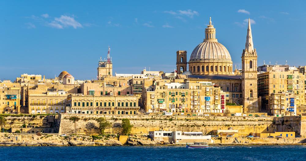 Valletta - Blick auf die Stadt vom Wasser aus