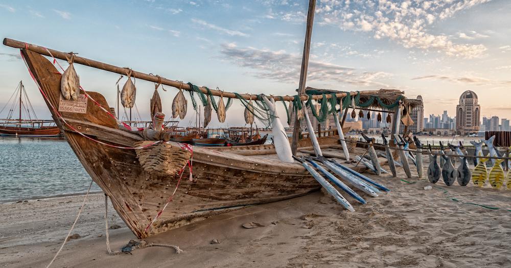 Katar - Schiff traditionelles Dhow Festival