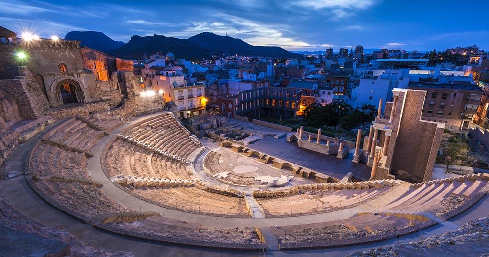 Cartagena - Römisches Theater am Abend