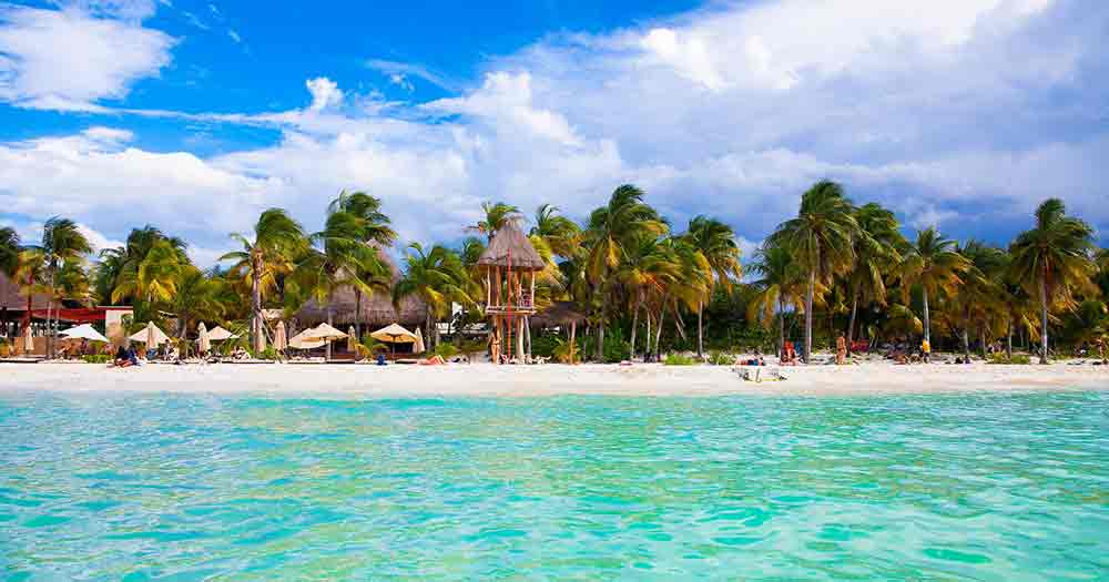 Cancun - Blick auf den traumhaften Strand der Riviera Maya