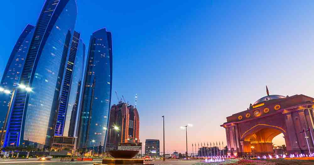 Abu Dhabi - Blick auf die Hotels