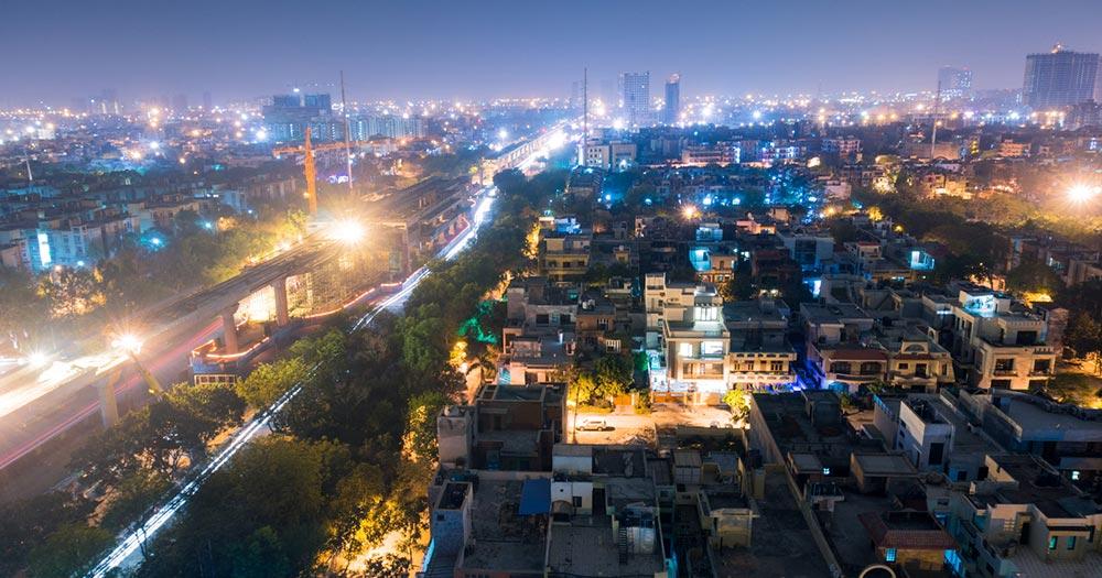Delhi - Nachtpanorama
