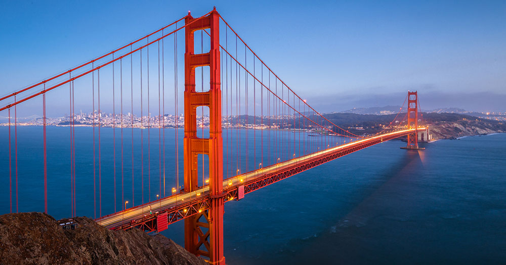 Kalifornien - Die Golden Gate Bridge von San Francisco