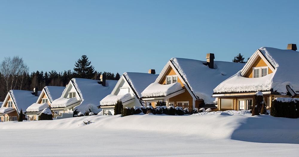 Lillehammer - Häuser im Winter