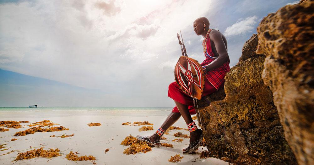 Mombasa - Maasai Krieger