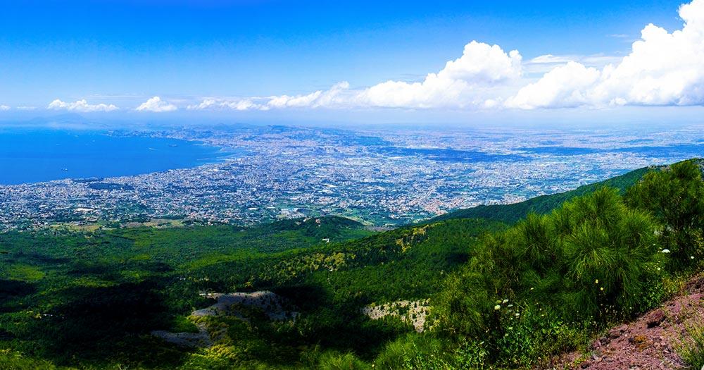 Vesuv - Blick auf Neapel