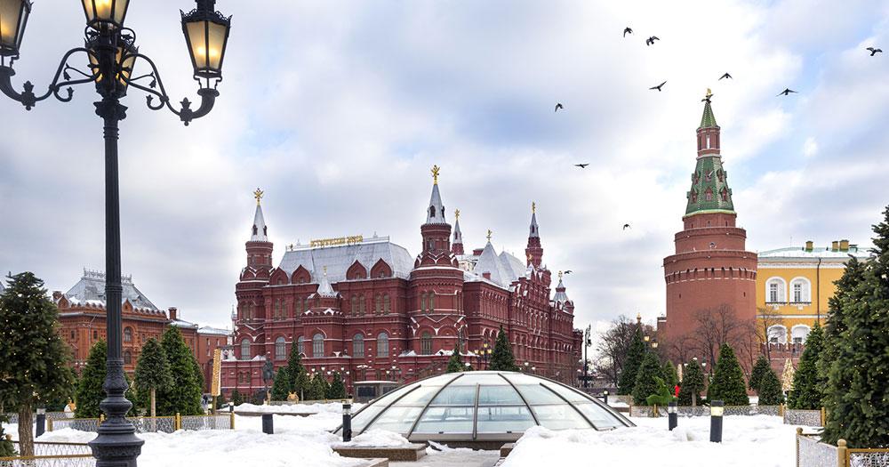 Roter Platz - winterlicher Blick auf den Platz