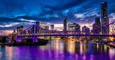 Brisbane - Skylin bei Nacht