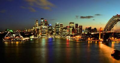 Opernhaus Sydney - Hafen bei Nacht
