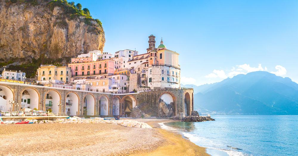 Amalfi Küste - morgendlicher Blick auf Atrani